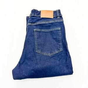 American Tall Harper High Rise Straight Dark Wash Denim Jeans Size 31 x 35